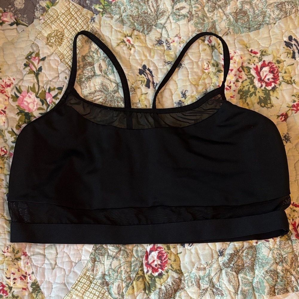 Women's Black Mesh Bra